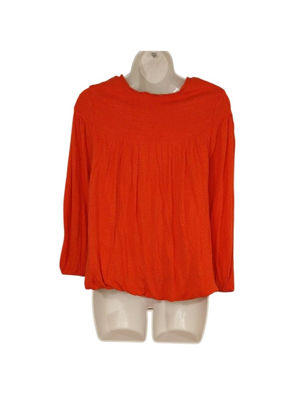 Free People Begonia Top Blouson Embroidered Boho Size XS Orange Purple Long Slv - Picture 5 of 10